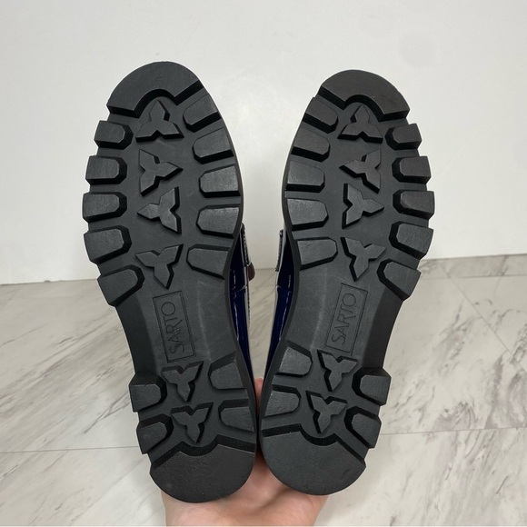 Sarto Franco Sarto Balinna Blue Patent Platform Loafer 7M - Picture 14 of 15